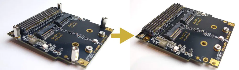 Remove standoffs from M.2 M-key Stack FMC