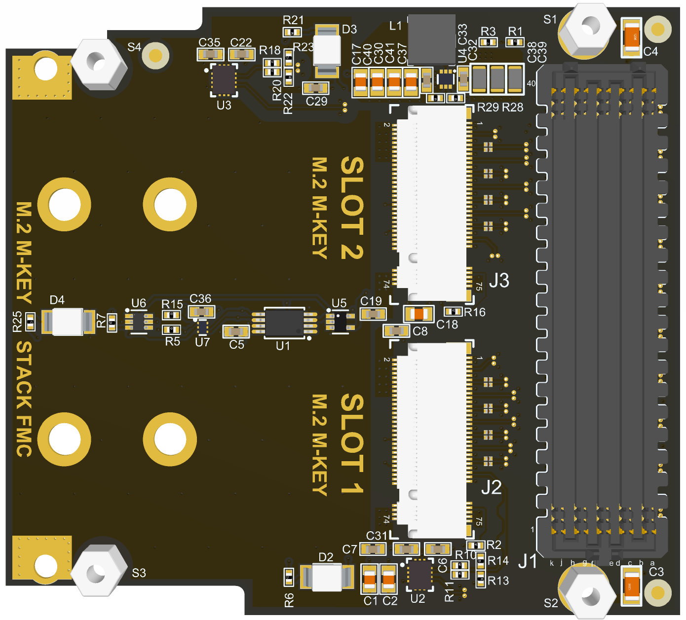 M.2 M-key Stack FMC top